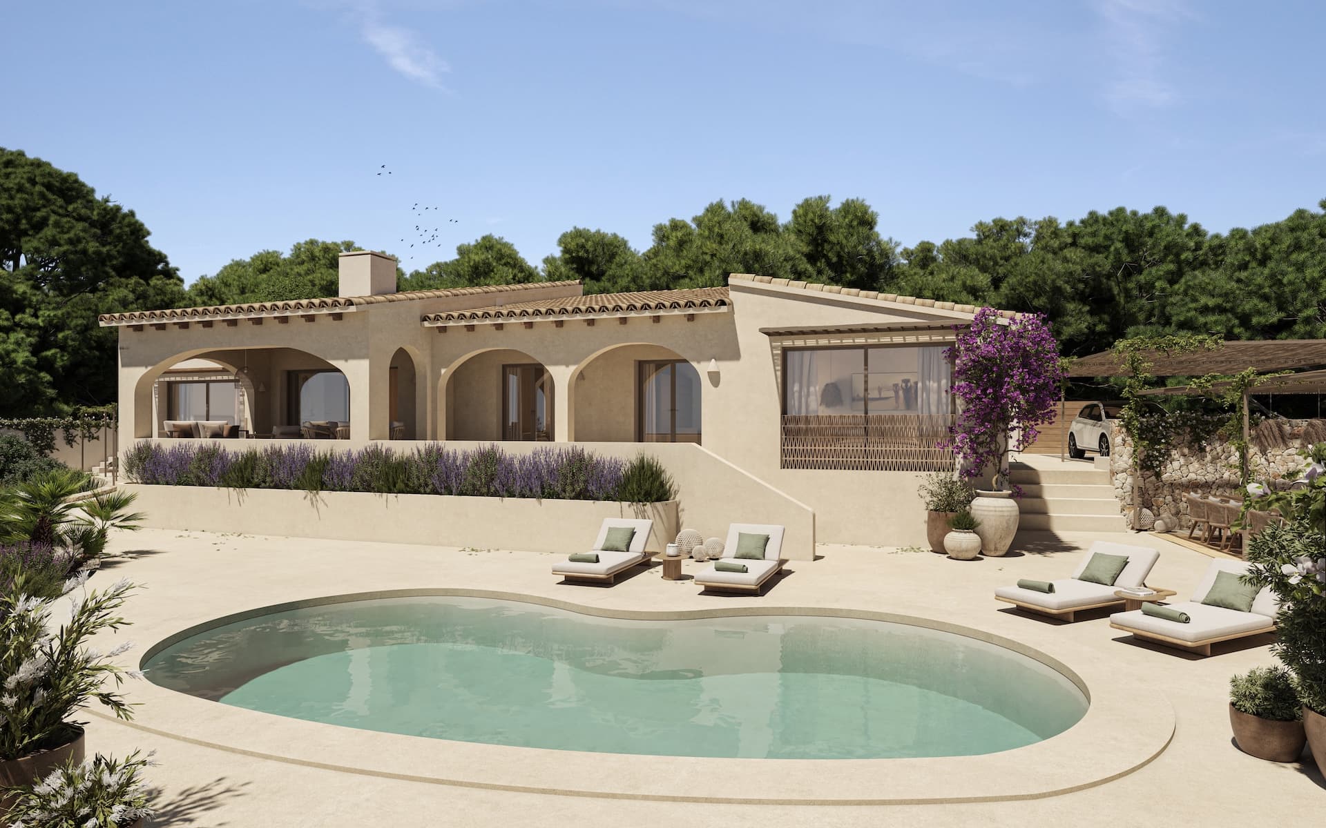 Located in the beautiful town of Benissa, this villa offers a unique living experience with stunning