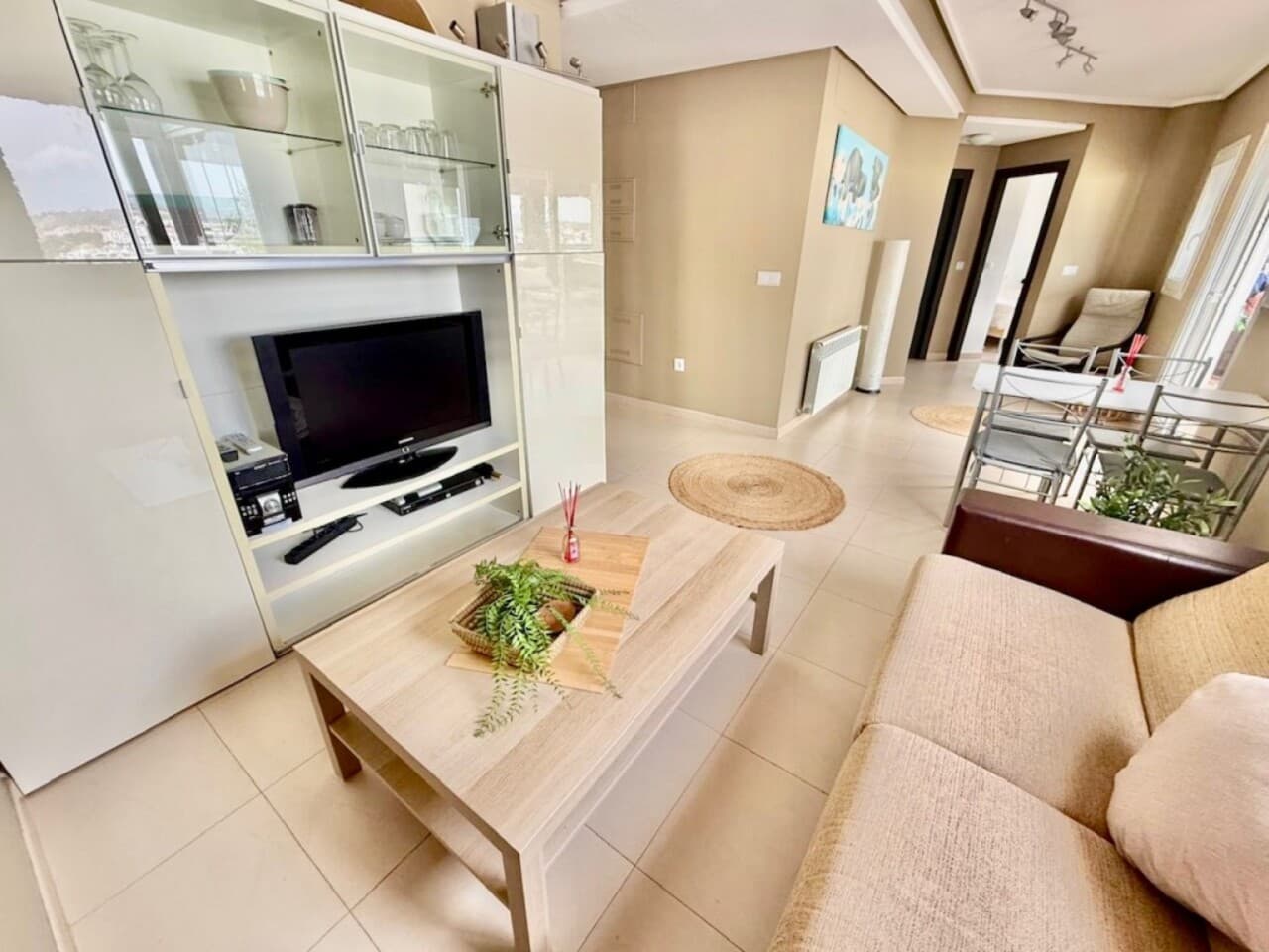 Large L shaped terrace penthouse with panoramic vews of the golf course